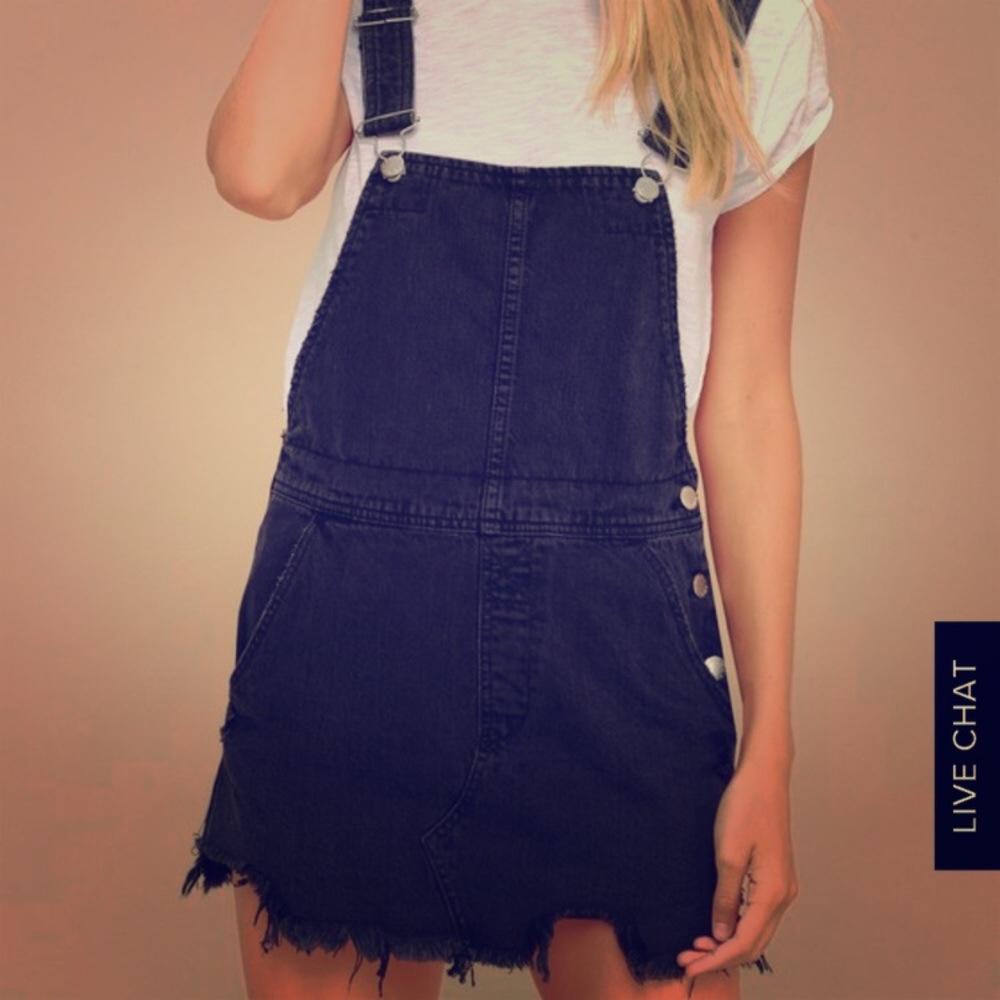 Free People Overall Skirt (Black Size S)
